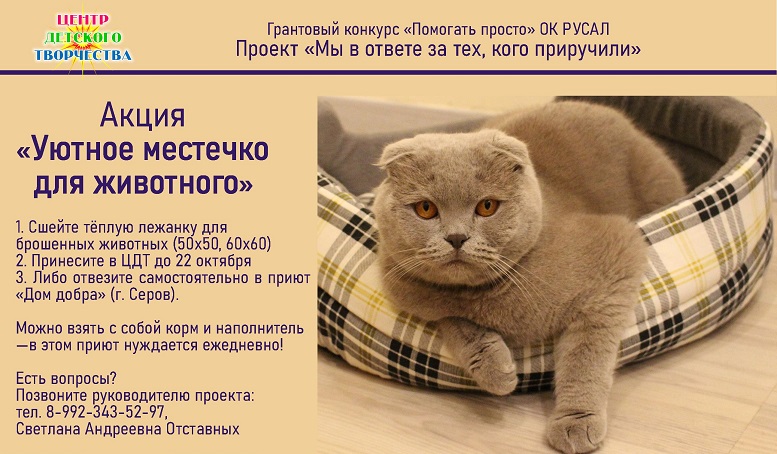 акция уютное местечко для животного