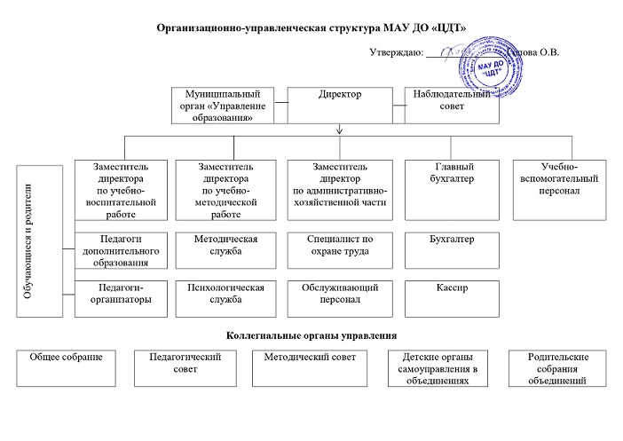 Структура МАУ ДО ЦДТ 2021